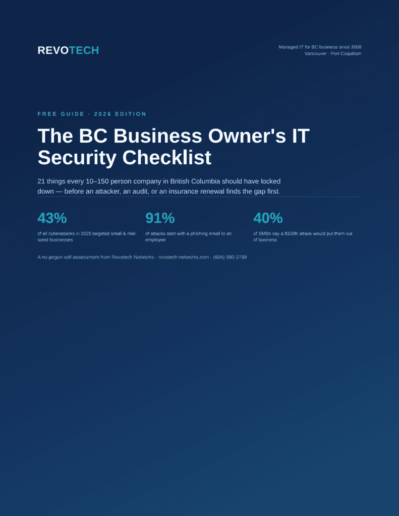 The BC Business Owner's IT Security Checklist, free PDF cover