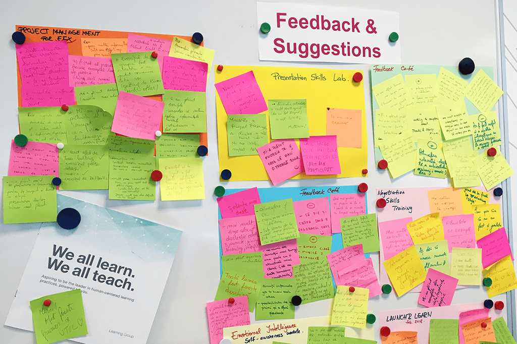Feedback at a business that values continuous learning and improvement.